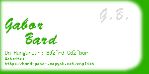 gabor bard business card